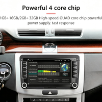 Autoradio Android 7 pouces pour tableau de bord VW, Android Auto sans fil, CarPlay intégré, WiFi, MP3, USB, écran tactile