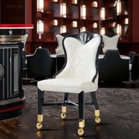 Chaise de casino réglable en cuir confortable de nouvelle conception avec roulettes pour salle à manger/salon