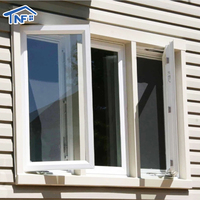 Ventana Abatible Moderna Personalizada de Doble Vidrio Templado con Marco de Aleación de Aluminio Completo, Insonorizada y con Certificación Energy Star para Villa