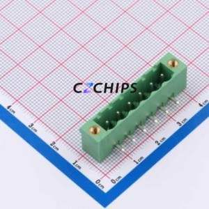 DB2ERM-5.0-6P-GN Plug-in Terminal Block Through hole,P=5mm Connector Board-to-Board / Socket - Closed Screw Fixing 1x6P 5mm - Product Image 1
