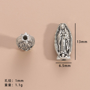 Popolari Accessori Vintage in Lega di Zinco Elettroplaccata con Perline della Vergine <span class=keywords><strong>Maria</strong></span> e <span class=keywords><strong>Gesù</strong></span>, Forati <span class=keywords><strong>per</strong></span> Creazioni Fai-da-Te - Product Image 6