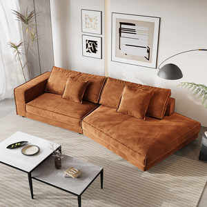 Sofá Esquinero de Perfil Bajo, Estilo Retro Vintage <span class=keywords><strong>Budapest</strong></span>, Moderno de Mediados de Siglo, para Vestíbulo de <span class=keywords><strong>Hotel</strong></span> o Área de Recepción, Superventas - Product Image 2