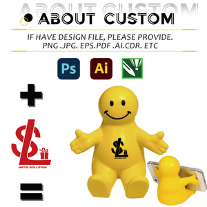 Juguete Antiestrés y Soporte para Teléfono 2 en 1 Personalizado SL con Logotipo, Divertido Soporte de Escritorio con Cara Sonriente de 4 Pulgadas - Product Image 2