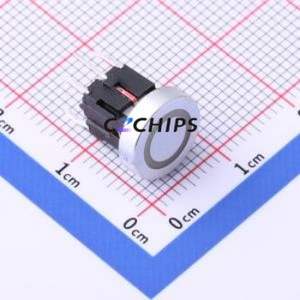TPB01-107L1S7 Tactile Switch Through hole Component (THT) Switch Round Button Silver - Product Image 1