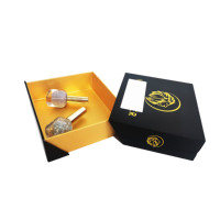 Kexin Großhandel Schwarze Maßgefertigte Gel-Nagellack-Verpackungsbox mit Goldfolien-Logo Starre Schublade Schiebegeschenkbox