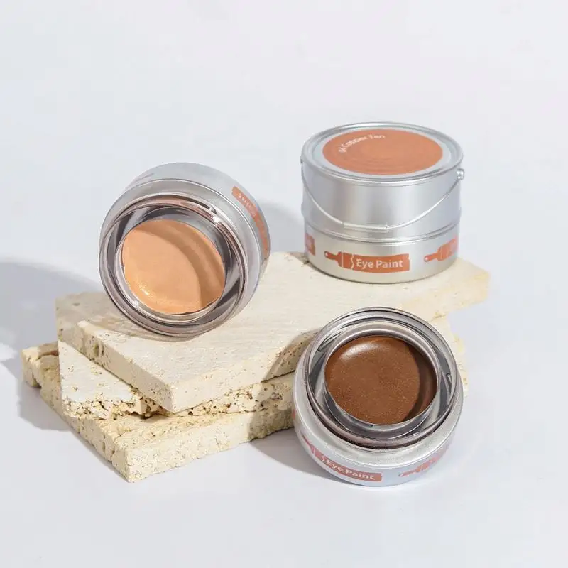 Mini pot de crème de fard à paupières sans talc hautement pigmenté maquillage OEM Vegan Single Pan Ombre à paupières de marque privée