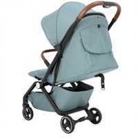 Poussette de voyage compacte en tissu avec cadre en alliage d'aluminium léger de haute qualité, pliage à une main, capacité de charge de 22 kg