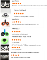 83A85A89A Roues de haute qualité en PU résistantes à l'usure de 80 mm pour patins à roulettes, 85 % de rebond, roulement fluide, plusieurs tailles disponibles sur commande