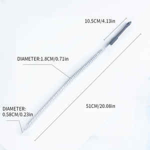 Spazzola Flessibile per Pulizia Scarichi Domestici con Manico Grigio, Kit per Lavaggio Tubi di Lavatrice, Fori di Scarico Congelatore e Tetto Apribile Auto - Product Image 2