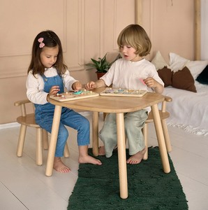 Ensemble table et chaises Montessori pour enfants, table pour tout-petits Waldorf, mobilier Montessori, table et chaises pour tout-petits, ensemble en bois pour enfants OEM - Product Image 4