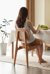 K9121 New Style Natural <strong>Rattan</strong> Meeting Cafe <strong>Chair</strong> Cherry Wood Dinning Restaurant <strong>Rattan</strong> Dinning <strong>Chair</strong> - Product Image 6