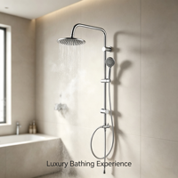 Douche carrée à effet pluie avec douchette multifonctionnelle, ensemble de douche pour salle de bain, pour projets, vente en gros