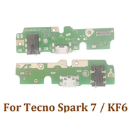 Câble flexible Novaphopat pour Tecno Spark 7 KF6 KF6n avec port de charge USB, prise casque audio et microphone MIC, carte de charge