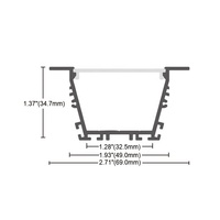 Kit de coque de lumière de ligne de profil LED en alliage d'aluminium blanc personnalisé