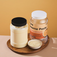 Pot en plastique PET transparent de 1000 ml et 1300 ml, marque Vanjoin, avec couvercle à vis, qualité alimentaire, pour beurre de cacahuète