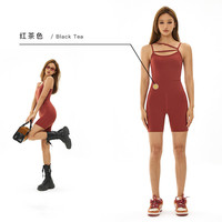 Aoyema Offre Spéciale couleur unie grande taille Gym Fitness ensembles femmes Sexy femmes combishort dame combinaisons combishorts