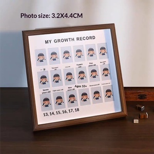 Marco de Fotos Conmemorativo para Bebés, <span class=keywords><strong>Modelo</strong></span> <span class=keywords><strong>036</strong></span>, para Registrar el Crecimiento de los Niños en el Campus, con Espacio para Foto de Identificación de 1 Pulgada, Venta al Por Mayor - Product Image 3