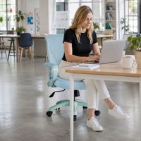 Chaise de bureau pivotante réglable en hauteur pour la maison, mobilier de bureau, chaise de gaming ergonomique économique, chaise de visiteur pour ordinateur