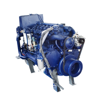 Moteur diesel marin Weichai WP6C185-21 4 temps 9L multicylindres, démarrage électrique, boîte de vitesses, pompe à eau de mer, haute productivité