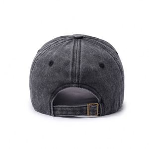 Unisex Retro American-Style Denim <b>Baseball</b> <b>Cap</b> with 3D Embroidery Old Washed Finish Metal Buckle-Spring/Summer Casual All-Match - Product Image 3