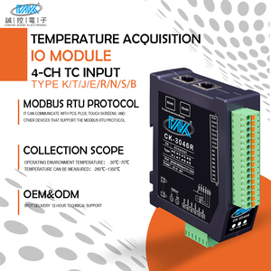 Module de thermocouple isolé industriel à 4 canaux - RS485 Modbus RTU, capteur de température haute précision de type K/J/T/<span class=keywords><strong>E</strong></span>, module DAQ - Product Image 2