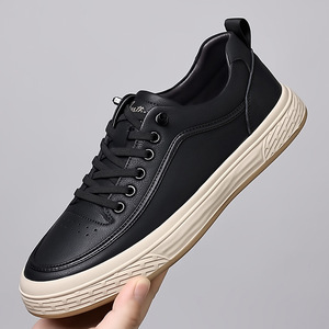 Men's trendy versatile niche board <b>shoes</b>, one-piece style, spring new model, <b>soft</b> bottom, casual Korean style, anti-slip, white - Product Image 4