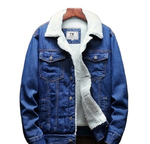 Men's Classic Button Front Rugged <strong>Sherpa</strong> Lined <strong>Denim</strong> Trucker <strong>Jackets</strong> - Product Image 3