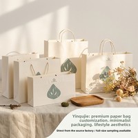 Tas Tote Warna Solid Tebal untuk Pameran, Custom dengan Logo Cetak, Kartu Putih Cetak Offset untuk Bisnis, Belanja, dan Iklan