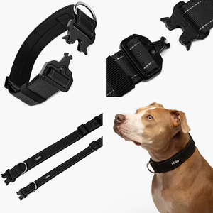 パーソナライズされたペットの名前戦術的な犬のハーネスカスタムロゴ軽量ナイロンウェビングプルなし犬のハーネスベスト - Product Image 3