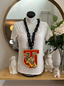 สร้อยคอโซ่สำหรับการหมุนเวียนของมหาวิทยาลัย hbcu Tuskegee รัฐนอร์ธแคโรไลน่า AT State NFL 3D ผลประกอบการความยาว7นิ้ว - Product Image 5