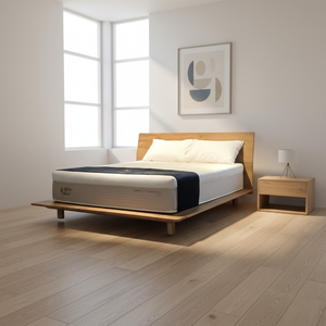 Base de Cama de Madera de Teca Tirol con Diseño Minimalista, Construcción de Madera Sólida Ecológica para una Comodidad Duradera - Product Image 1