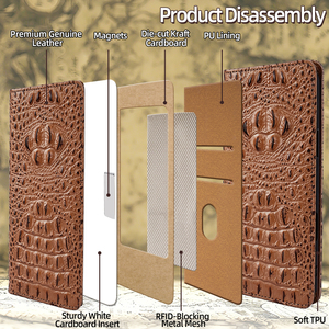 Funda Magnética Clásica de Cuero Genuino con Tapa Abatible, Protectora y Resistente a Golpes para <span class=keywords><strong>Samsung</strong></span> Galaxy S26 Ultra S25 S24 S23 Plus - Product Image 5