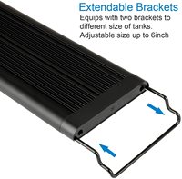 Usine prix de gros 9000-12000K CT plante led lumière Aluminium DC15V 1A 12W aquarium lumière led aquarium