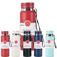 Logotipo personalizado 500ml botella térmica taza térmica frascos de vacío de acero inoxidable regalo termo Led temperatura inteligente botella de agua