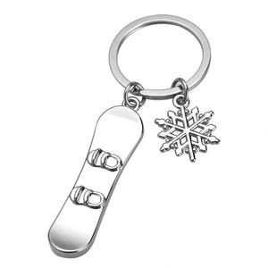 Llavero Metálico con Diseño de Esquí, Recuerdo Deportivo, Patín sobre Hielo, Snowboard, Panda, Regalo - Product Image 1