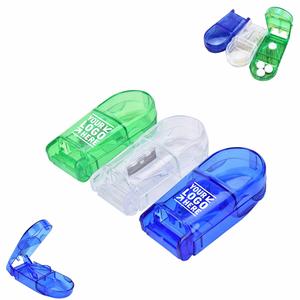 Mini cortador de pastillas con cuchilla de acero inoxidable, caja divisora de medicamentos compacta, estuche transparente para cortar pastillas - Product Image 4