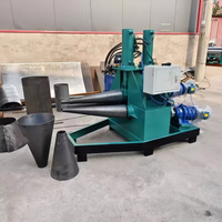 Machine de cintrage automatique de plaques coniques à 3 rouleaux, équipement de cintrage de métaux pour le traitement des tôles d'acier