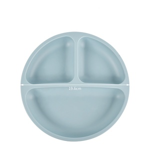 Personnalisé sans BPA bébé alimentation bambin dîner collant compartiment aspiration enfants Silicone plaque divisée avec couvercle pour enfants - Product Image 3