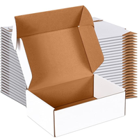 Scatole Piccole in Cartone Ondulato Bianco, Materiali Riciclati, Grado Alimentare, Rivestimento UV, Riutilizzabili, Goffratura a Quattro Colori per Spedizioni e Traslochi