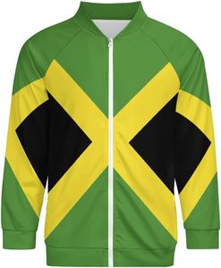 Fitspi Bán Buôn Tùy Chỉnh Nước Trọng Lượng Nhẹ Áo Khoác Jamaica Cờ Áo Giản Dị Mùa Thu Áo Khoác - Product Image 4