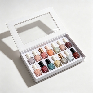 Luxury Empty Gel Nail Polish Packaging Box Set, Magnetic Gift Box for Nail Care Bottle Paper Packaging - Product Image 1