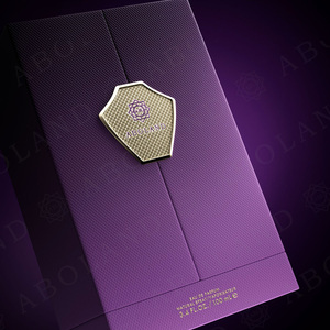 Abolard Luxury Perfume <b>Bottle</b> Gift <b>Box</b> Rigid Paperboard Packaging Gold Foil Logo Satin Liner High-End Cosmetic Design - Product Image 3