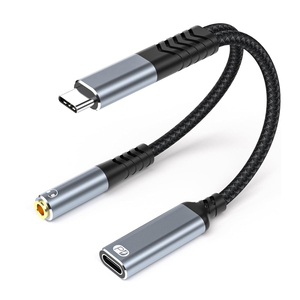 Nhà Máy OEM 2 Trong 1 Âm Thanh Splitter USB C Để 3.5Mm Jack Tai Nghe Âm Thanh Aux Cáp Loại C Âm Thanh Adapter Đối Với Samsung Điện Thoại - Product Image 1