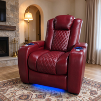 Fauteuil inclinable électrique ergonomique moderne avec fonction massage et porte-gobelets pour salon