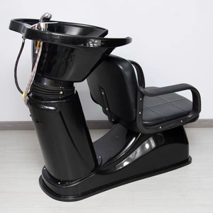Chaise de lavage de cheveux noire à succès, chaise de salon de coiffure, chaise de lavage de cheveux pour salon de coiffure, lavabo avec bol en céramique, SPA - Product Image 4