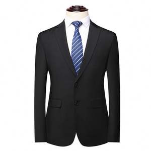 Veste de Costume Homme Sur Mesure de Haute Qualité, Moderne, Unie, Haute Couture, Noire, Style Business, Italien, Haut de Gamme - Product Image 3