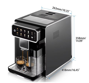 Cafetera con Pantalla Táctil, Máquinas de Café Totalmente Automáticas, Cafetera Expreso Comercial, Cafetera Espresso con Bomba de 15 Bares - Product Image 3