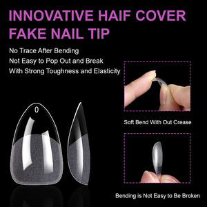 550 faux ongles en gel souple ABS, style stiletto français, pour extension et manucure - Product Image 2