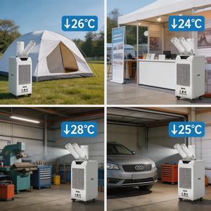 เครื่องปรับอากาศแบบตั้งพื้น 220V แบบถอดได้ 3.5KW 550m³/ชม. สำหรับสำนักงาน โกดัง ใช้ภายในอาคาร 12000 BTU ไม่มีชุดภายนอก - Product Image 3