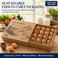 Hexu Benutzerdefiniertes Logo Bedruckte Wellpappe Recycelbare Faltbare Eierverpackungsbox Gittereinsatz zum Eierschutz Geschenkverpackung